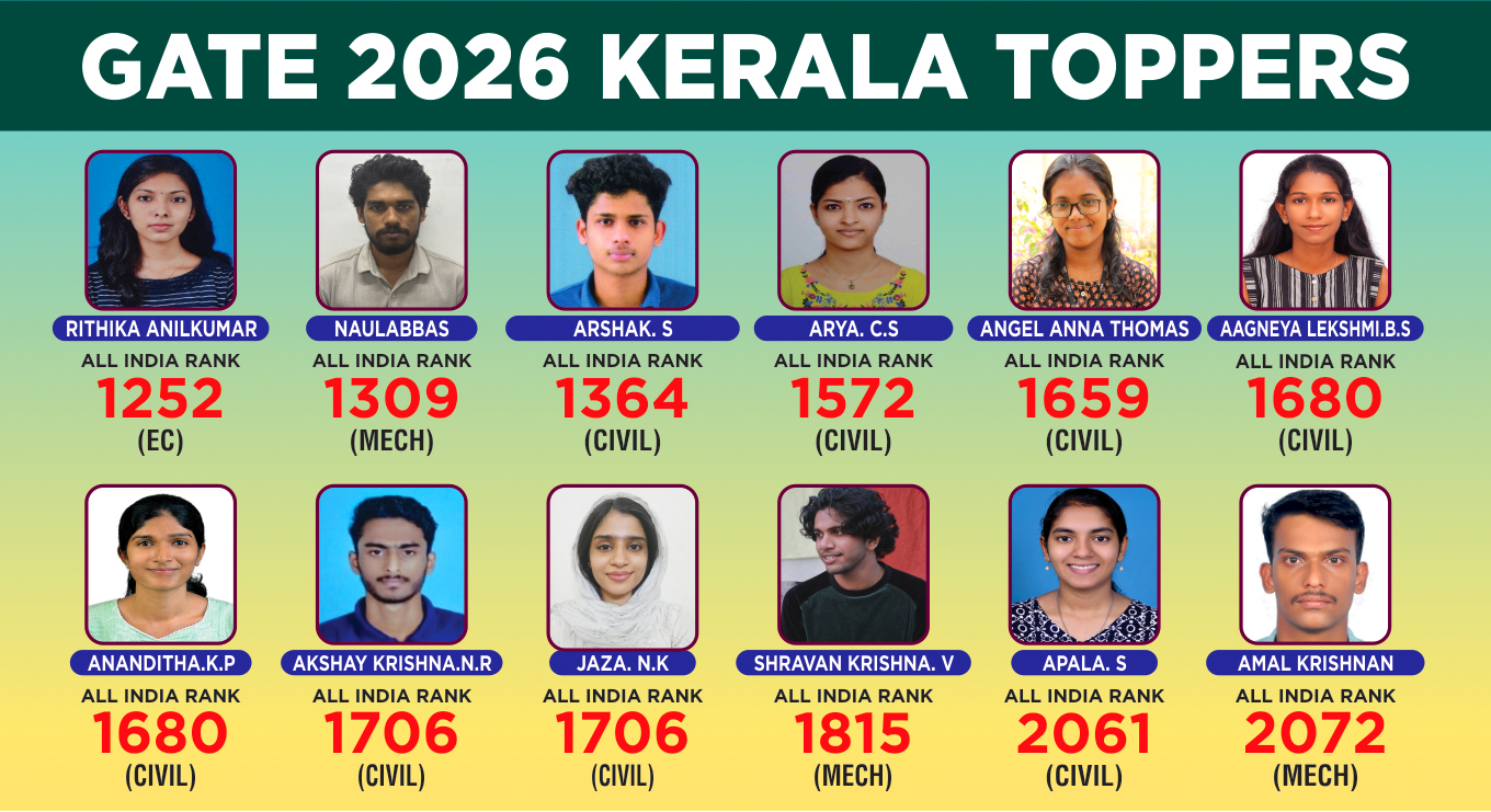 Gate 2025 Kerala toppers